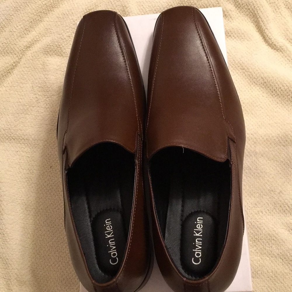 Calvin Klein Granton Leather Brown Shoe Size 13